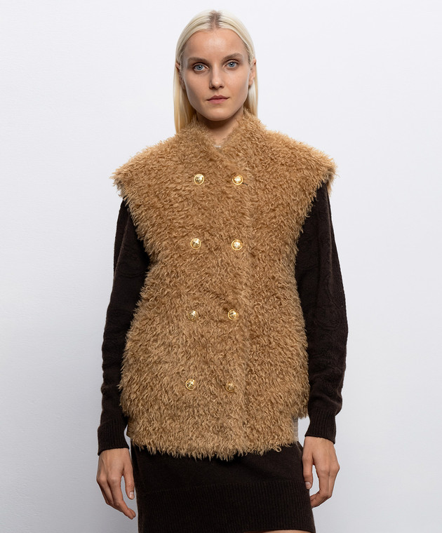 Twinset Коричневый двуборный жилет 262TP2200 изображение 3