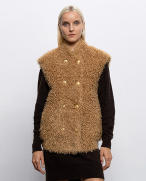 Twinset Коричневий двоборний жилет 262TP2200