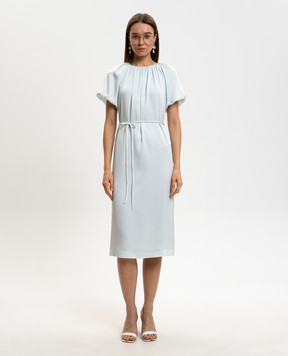 Twinset Блакитна сукня з поясом 261TP2250