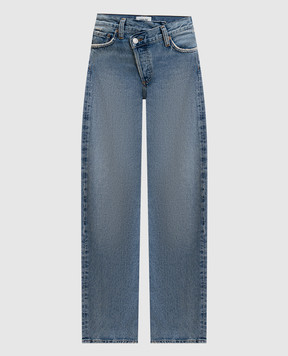 AGOLDE Сині джинси Criss Cross з ефектом потертості A3171885