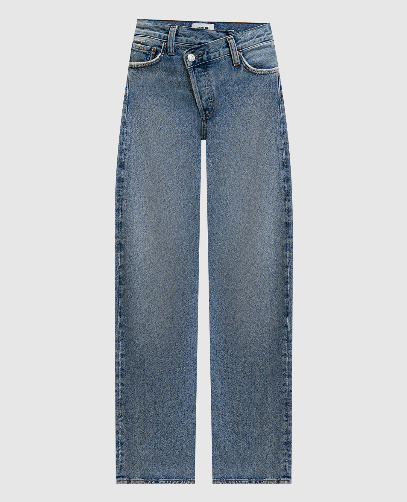 

Синие джинсы Criss Cross с эффектом потертости, Синий, Прямые джинсы