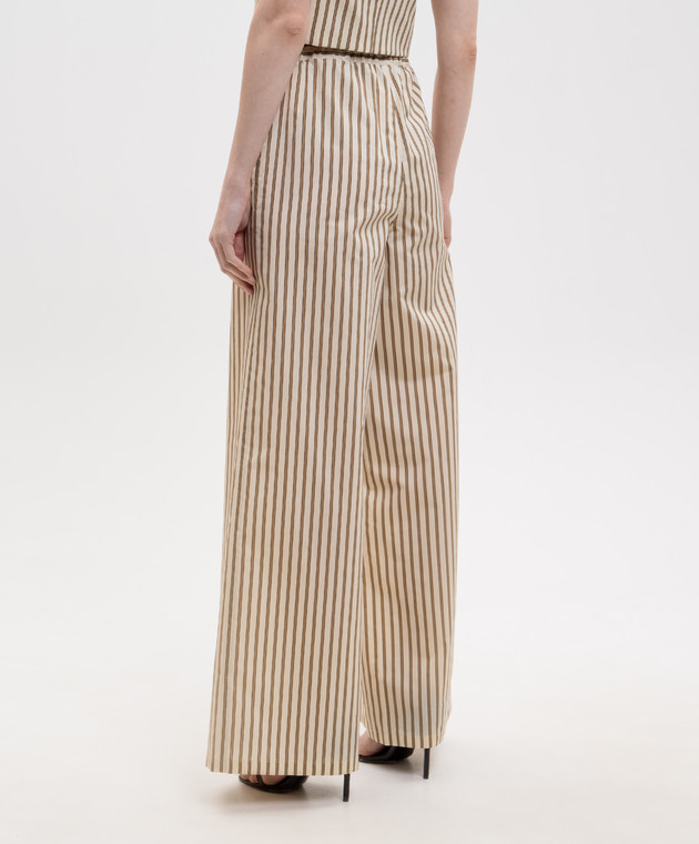 Max Mara Бежеві штани ORDINE в смужку MXMORDINE зображення 4