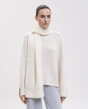 Allude Шарф з кашеміру кольору айворі 26511247