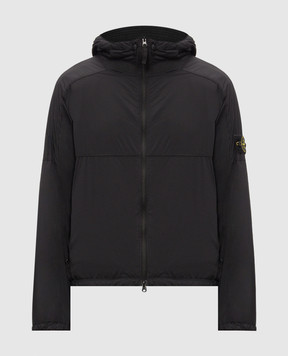 Stone Island Чорна вітровка з патчем логотипа L2S15Q100020S0474