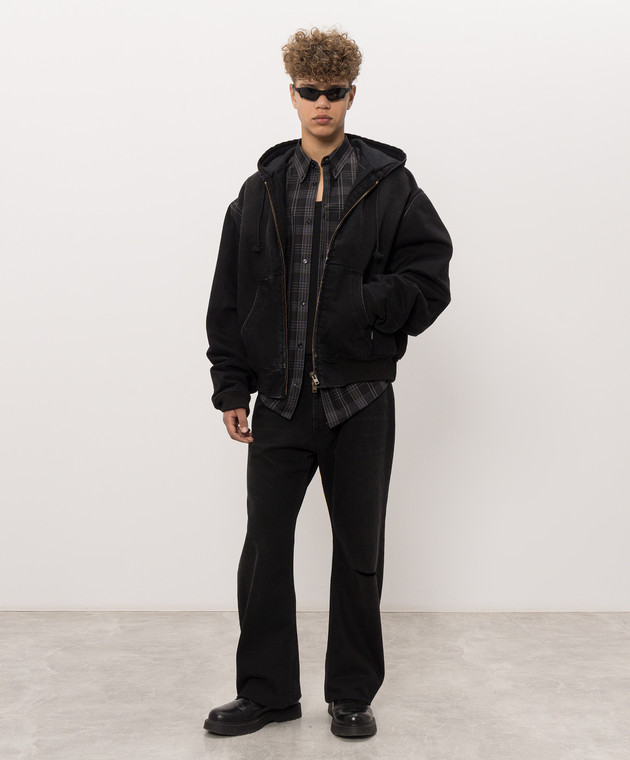 Vetements Черные джинсы с принтом MH27DJ081B изображение 2