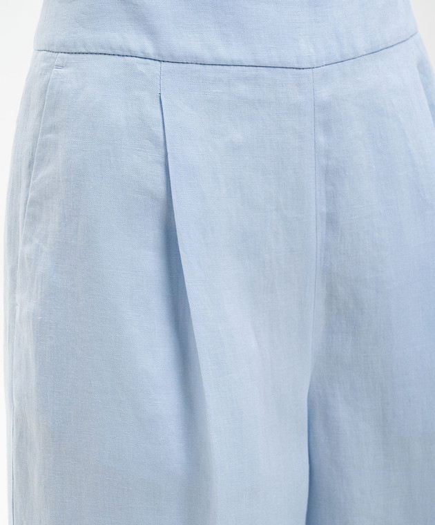 Agnona Голубые бермуды из льна T81103XU3049 изображение 5