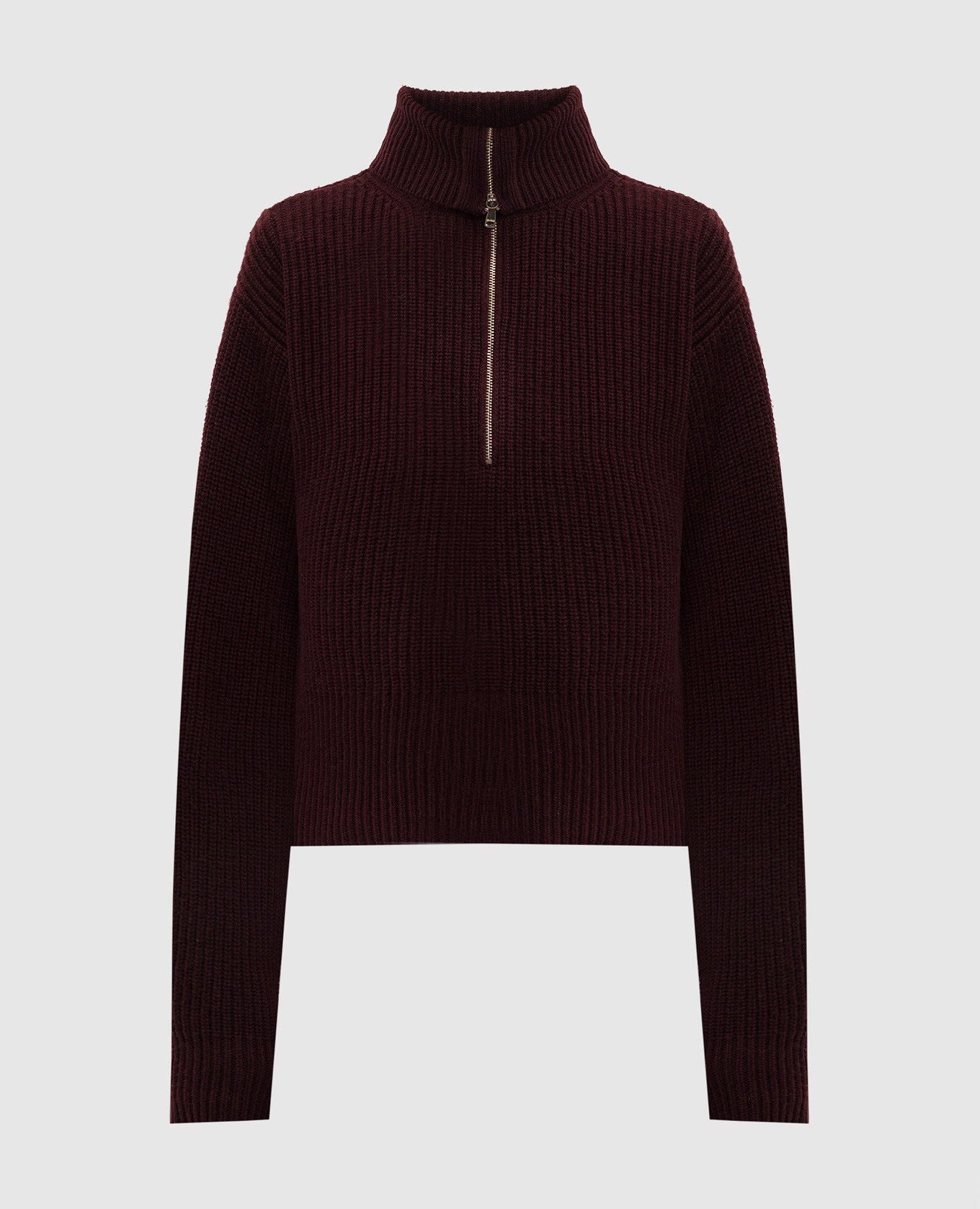 Nadar burgundy wool and cashmere sweater with zipper Max Mara