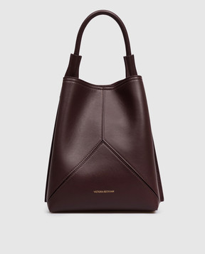 Victoria Beckham Бордовая кожаная сумка Victoria B326AAC007564A