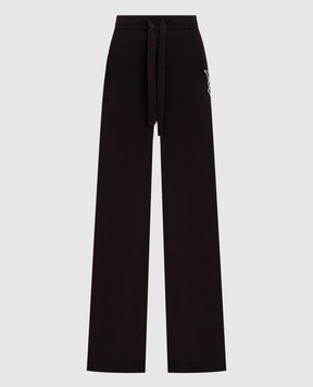 AMIRI Коричневые спортивные штаны ICON из шерсти с монограммой AWKNSP1013