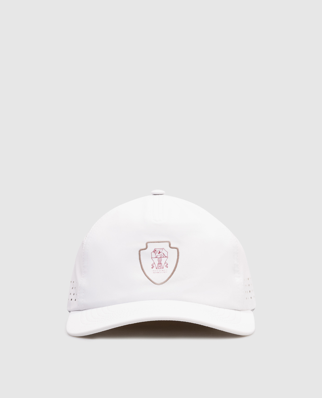 Белая кепка с принтом эмблемы
