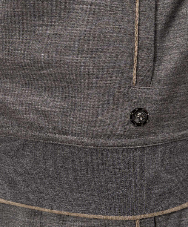 Stefano Ricci Сірий спортивний костюм з вовни K909049R31T26302P3D зображення 4