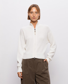 Brunello Cucinelli Кардиган кольору айворі з бавовни M19194706