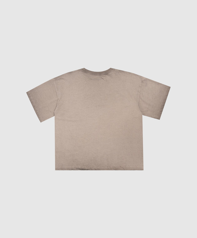 Maison Margiela MM6 Детская коричневая футболка с принтом логотипа M61114MM08T изображение 2