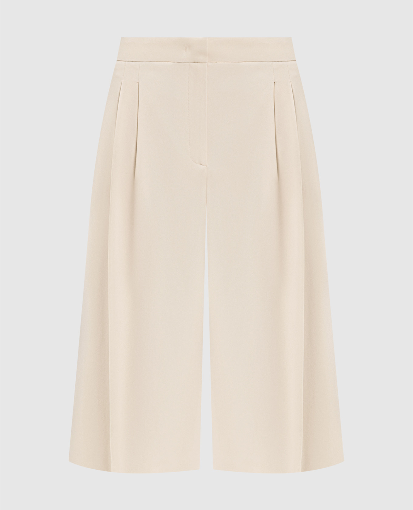 Бежевые бермуды с логотипом