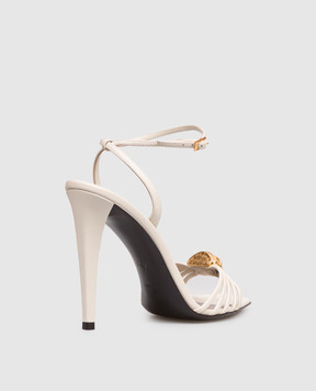 Giuseppe Zanotti Кожаные босоножки Sunset цвета айвори E600073