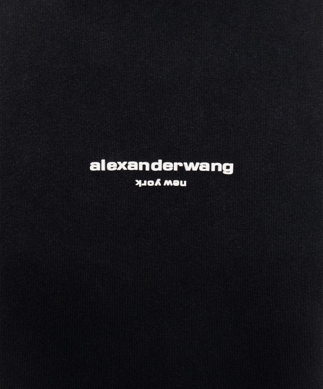 Alexander Wang Черный лонгслив с фактурным логотипом UCC3261908w изображение 5
