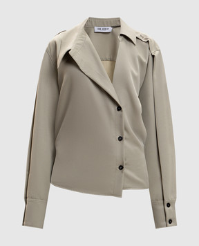 The Attico Сорочка кольору хакі з вовни 260WCH00045WWW065AA