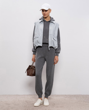 Simonetta Ravizza Голубой кожаный жилет Jaris S06VT93L1