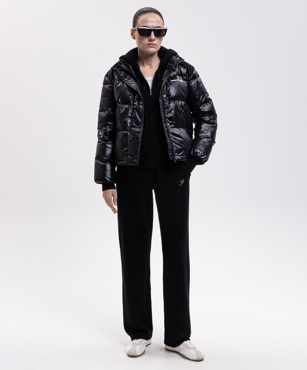 Sporty & Rich Черные брюки из кашемира и шерсти PA02782327BA01 изображение 2