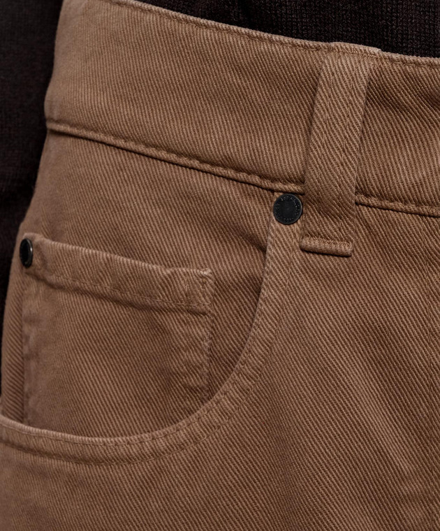 Brunello Cucinelli Коричневые джинсовые палаццо M0H81P4059 изображение 5