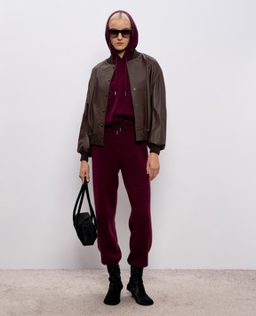 Simonetta Ravizza Коричневый кожаный бомбер Livia S06JA311L1