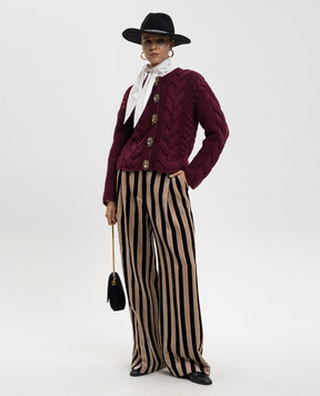 La DoubleJ Бордовий кардиган Portrait з вовною і кашеміром PUL0211KNI120VA271