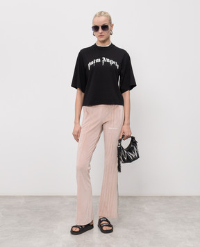 Palm Angels Чорна футболка з принтом логотипа PWAA079S26JER004