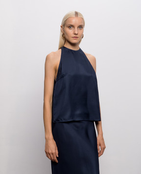 Loulou de Saison Синій топ CAMI із шовку CAMI