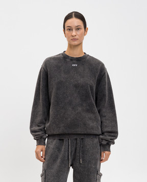 Off-White Сірий світшот з принтом 2BA055F25FLE002