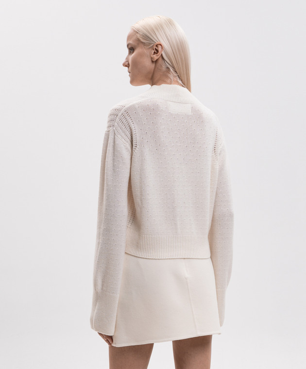 Ermanno Scervino Кардиган цвета айвори из кашемира D495N313JBV изображение 4