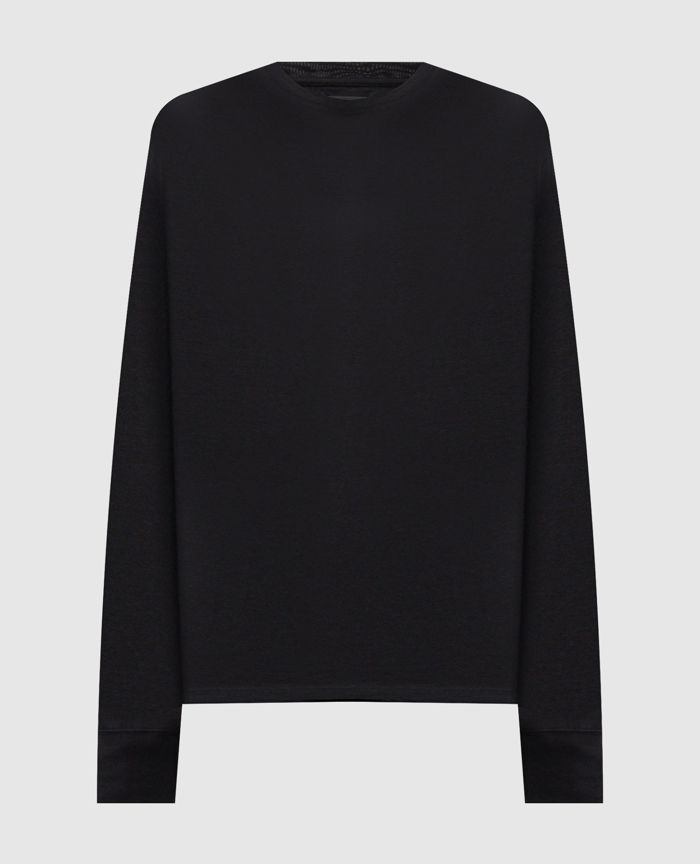 Черный лонгслив с монограммой