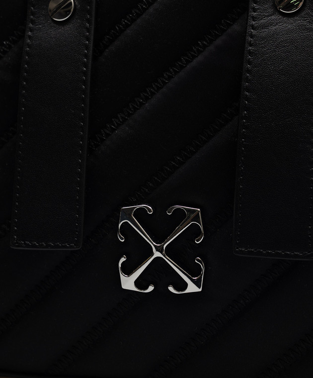 Off-White Чорна сумка з фактурною емблемою OWWNA13F26FB01 зображення 4