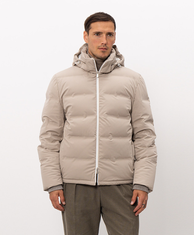 Brunello Cucinelli Бежевий пуховик MV4061836 зображення 3