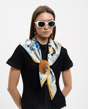 Fendi Голубой платок из шелка Gardening FXT091B01T