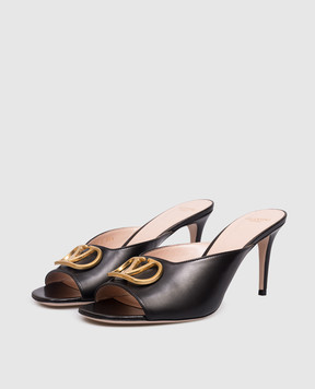Valentino Чорні шкіряні мюлі VLogo Signature 8W2S0NQ4ZIC