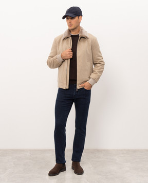 Cashmere&Whiskey Коричневий джемпер з вовни, шовку та кашеміру 472