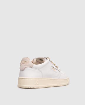 AUTRY Білі шкіряні кросівки Medalist з люрексом A1UNAULWSW01