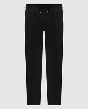 Brunello Cucinelli Брюки из шерсти черного цвета ME226E1710