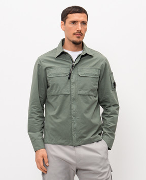 C.P. Company Зелена сорочка з патчем логотипа MOS156A110143G