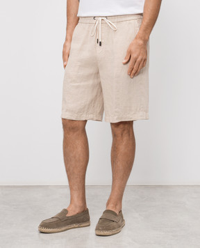 Peserico Бежеві шорти з льону R54235T00D02494