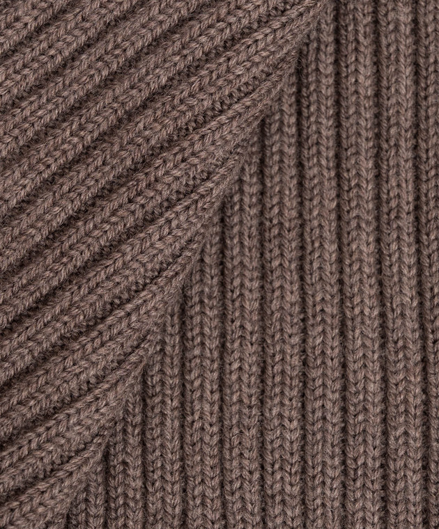 Cashmere&Whiskey Коричневый шарф из шерсти 140 изображение 3
