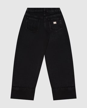 Dolce&Gabbana Дитячі чорні джинси з відворотами L52F99LDD67812+