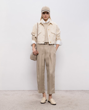 Brunello Cucinelli Бежевий джемпер з льоном MDT796410