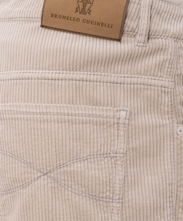 Brunello Cucinelli Бежеві вельветові штани M280NF1012 зображення 5