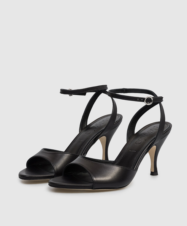 Aeyde Чорні шкіряні босоніжки Jada HS0680001001126 зображення 2