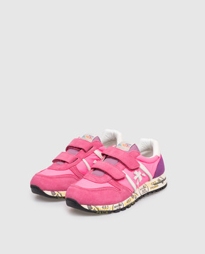 Premiata Детские розовые комбинированные кроссовки SKY V 350495132735
