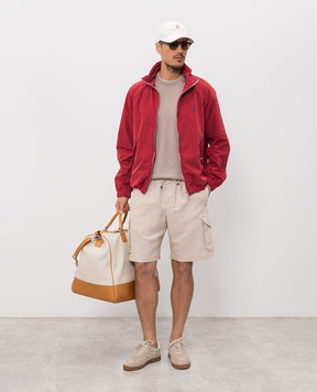 Brunello Cucinelli Бежевая футболка из хлопка M29805200