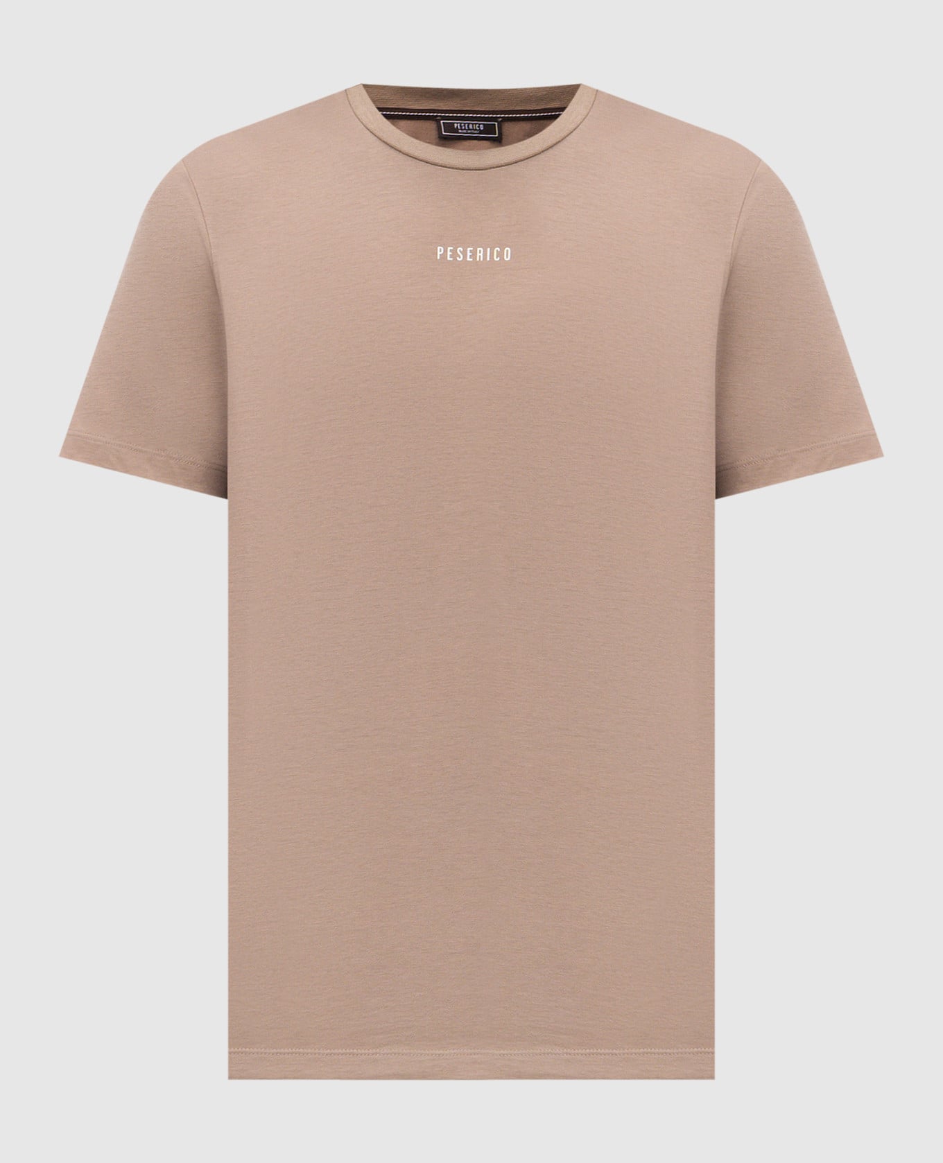 Бежевая футболка с логотипом