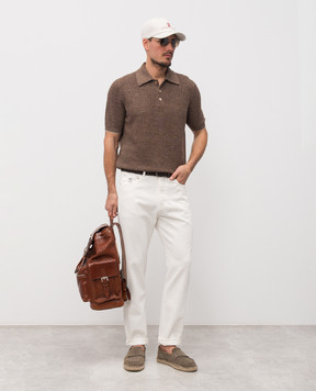 Brunello Cucinelli Белые джинсы с логотипом M237PO1090