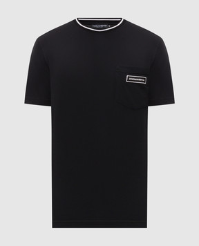 Dolce&Gabbana Черная футболка с нашивкой G8RA2ZG7Q2P